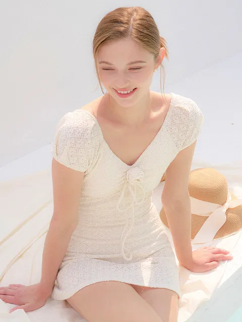 Roman Puff Swimwear (코사지 제공) / Ivory(3color)