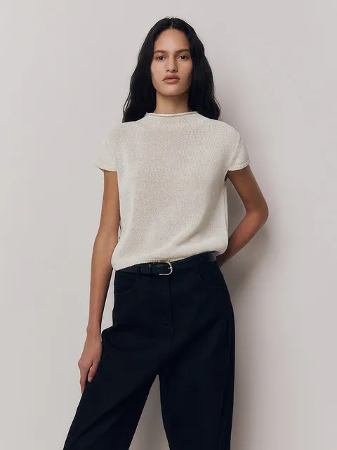 Tylor Mockneck Knit Ecru