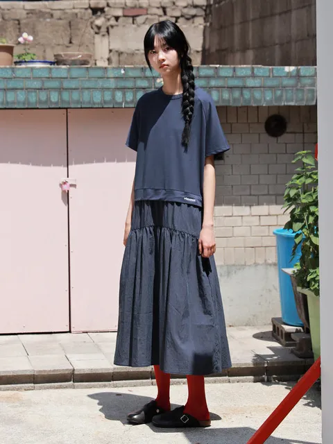 Vincent Tiered Short Sleeve Dress