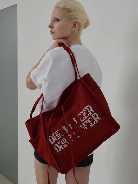 CRACK PRINT UTILITY BAG (RED)