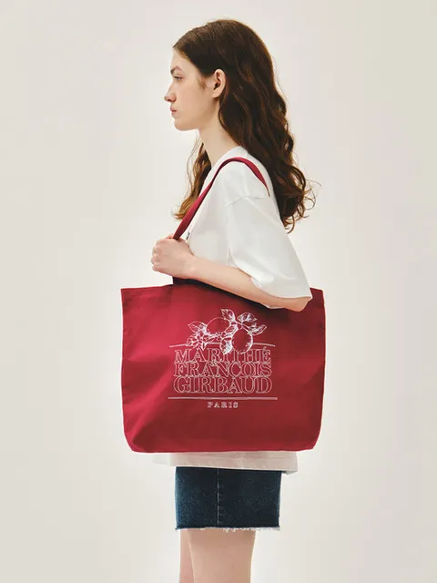 LEMON CLASSIC LOGO ECO BAG red