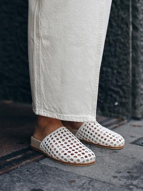 CHICO Weaving Platform Slide Sandals - 3colors 위빙 메쉬 플랫폼 슬라이드 샌들