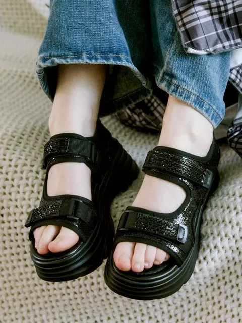 Vench Spangle 플랫폼 샌들 6cm -VS9037