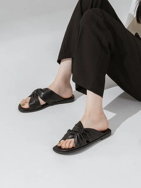 루비즈 플랫 슬리퍼 뮬 1cm