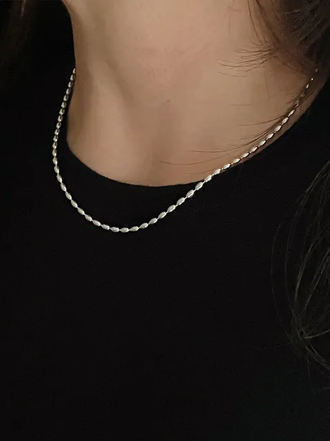 Riz Silver Necklace