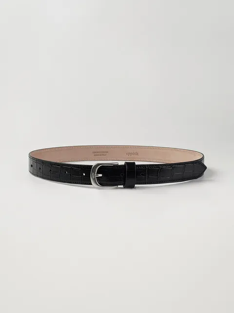 SABOT BELT_BLACK CROCKER