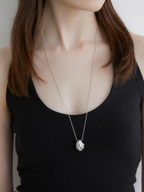 Echo shell chain necklace (White) BH7N59773WB700