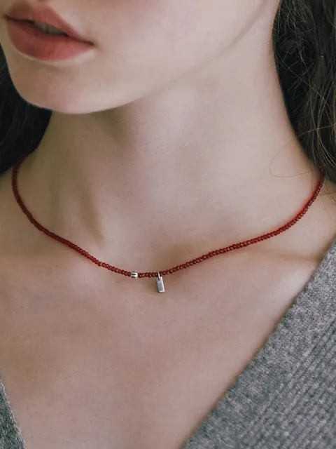 Pumpkin beads necklace red (Red) BH7N4A722WB450