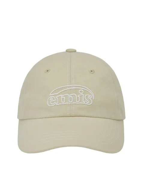 WHITE STITCH BALL CAP-LIGHT BEIGE