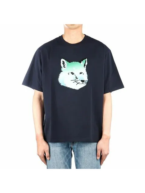 (KM00118KJ0008 NAVY) 남성 폭스헤드 반팔 티셔츠