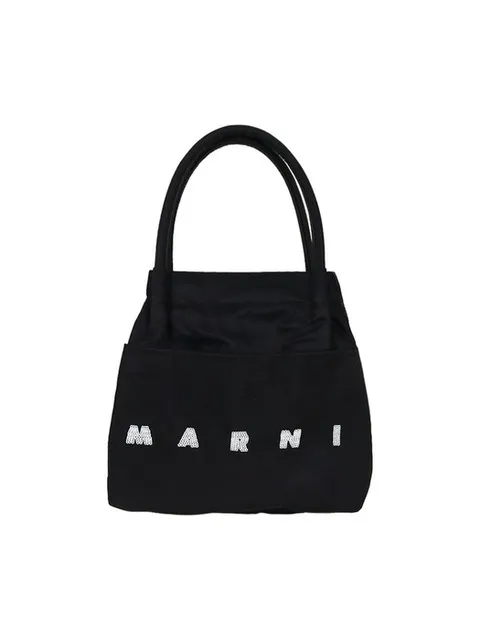마르니 26SS 로고 토트백 블랙 M01829 M00WS 0M900