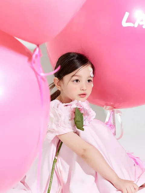 LIGHT PINK FLOWER DRESS