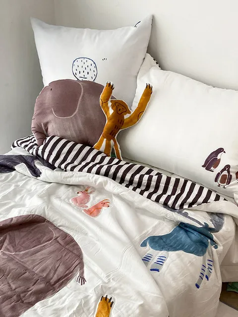 사파리 여름 차렵 이불 세트