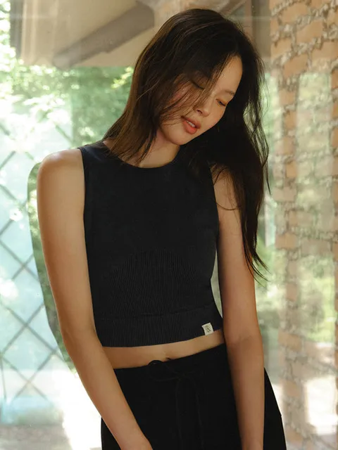 심리스 베이직 크롭탑