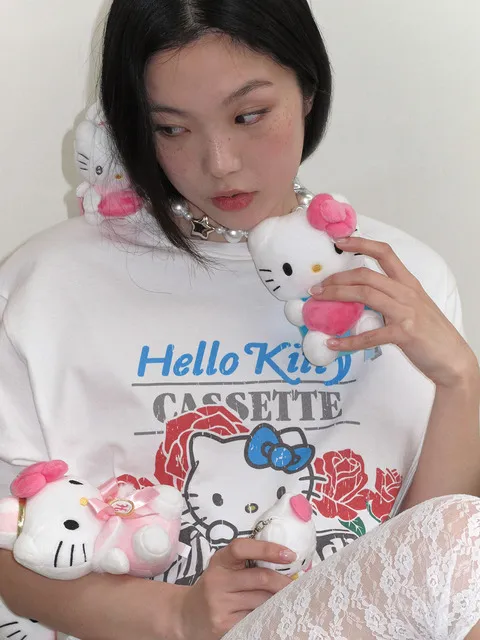 RAIVE X HELLO KITTY Rose Graphic T-shirts VW6ME001_3color