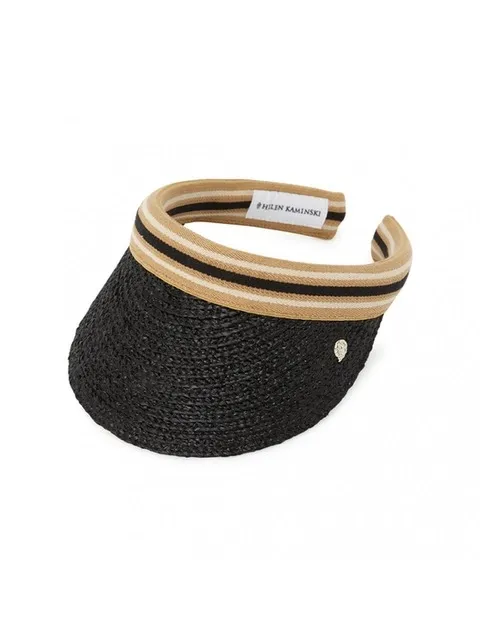 헬렌카민스키 비앙카 8 스트라이프 여성 바이저 HAT52203 CHARCOAL BLACK STRIPE