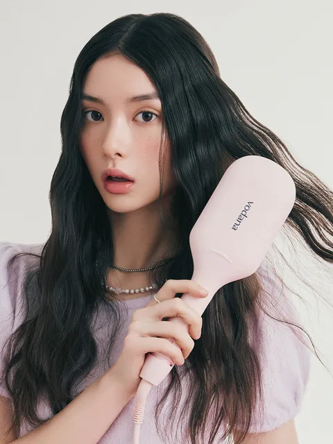 보다나 글로우 물결고데기 40mm 파우더핑크