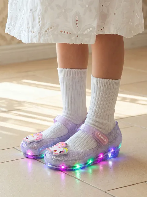 LED 유니콘 라이팅 여아 젤리슈즈