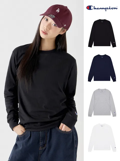 챔피온 남녀공용 긴팔티 100% 면 롱슬리브 2025 F/W 신상 15047TU