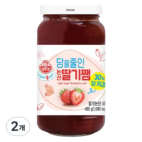 오뚜기 라이트 앤 조이 당을줄인 논산 딸기쨈