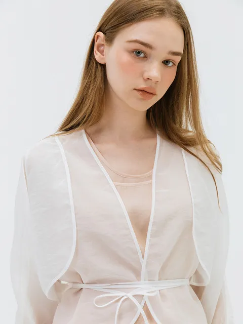 Airy Cardigan Jacket - White