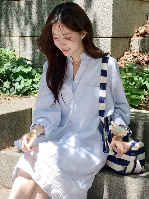 SITP5209 시어서커 ST 퓨어 셔츠_Light blue