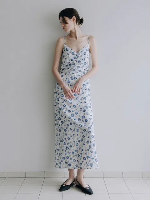 Shirred String Sleeveless Dress SW6MO796-22