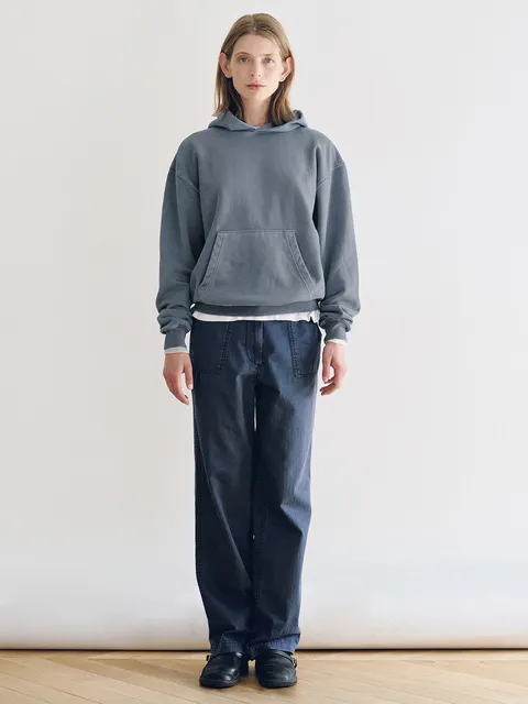 Meadow washed cotton Pants (Washed blue)