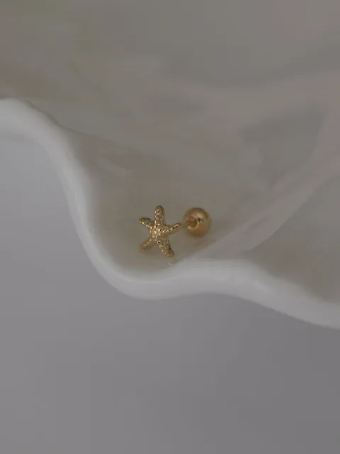 14k ocean starfish piercing