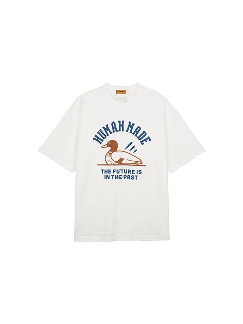 휴먼메이드 남여공용 DUCK 그래픽 티셔츠 화이트 HM29TE010