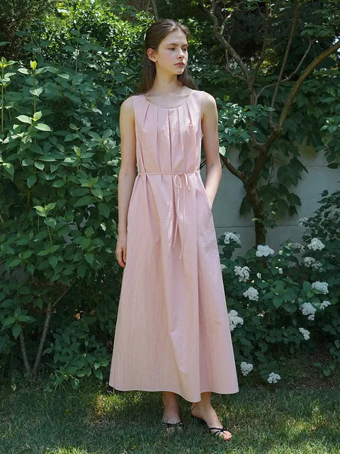 GAIA SLEEVELESS DRESS (PINK)