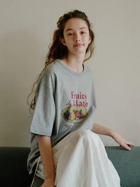 fruits market overfit t-shirt - melange grey