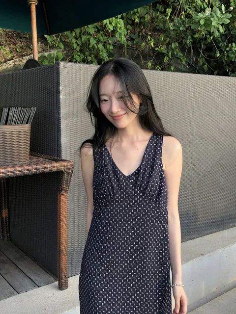 DOT DRESS_NAVY