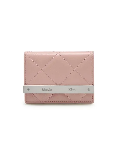 PUFF QUILT WALLET IN PINK