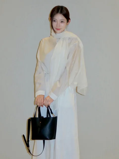 베릴 리사이클 레더 더블 핸들 벨트 버킷백 2colors CK2-10151518