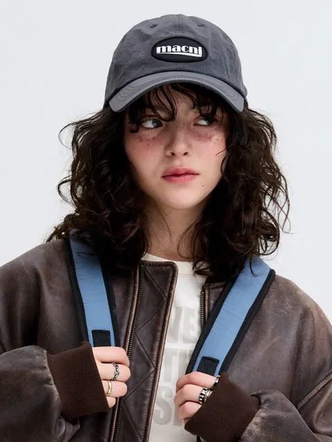 LOGO PATCH NYLON DEEP CAP_CHARCOAL