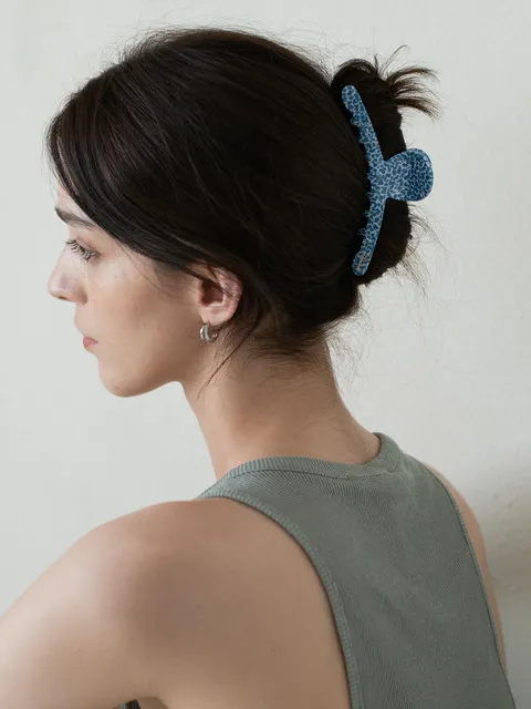 Horizon hair claw clip_Greek blue