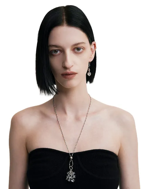 Crystal Bubble Drop Necklace