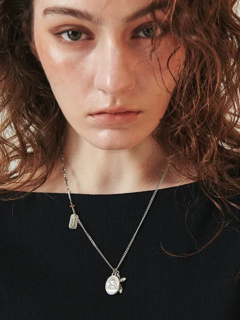 angel necklace (Silver/surgical steel)