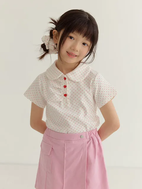 도트 카라 티셔츠