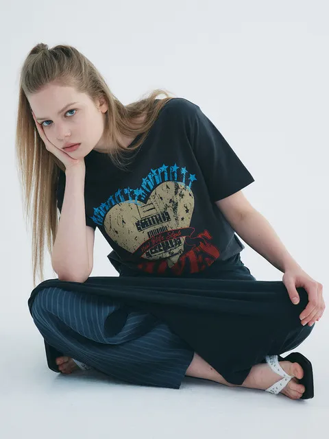 Heart Ravers Graphic T-Shirt VW5ME602_2color