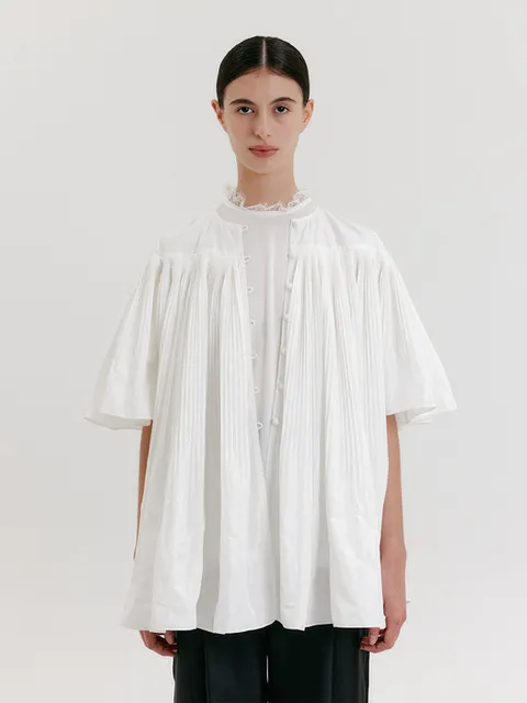 Pleats Blouse - White