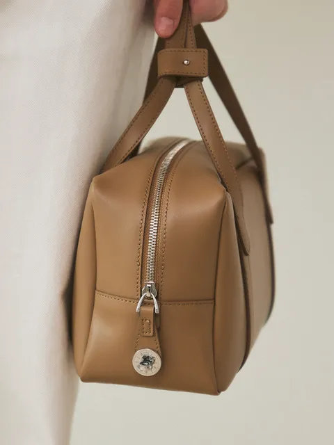 Soft box tote bag Cappuccino