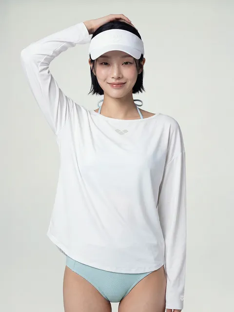 아이스핏 여성 커버업 래쉬가드 A6BL1QR20WHT