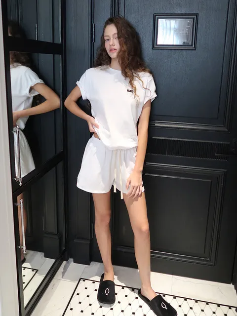 Small Logo Summer Shorts 화이트