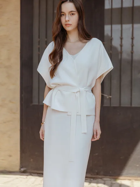 S/S 콜린 벨트 니트 TOP (2colors)