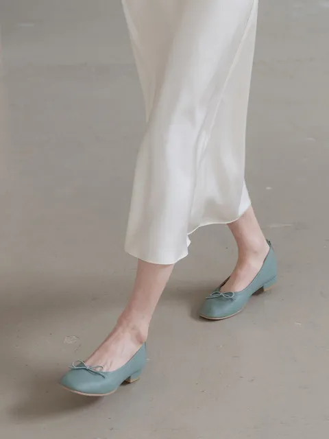 안나 천연가죽 리본 플랫 GIS-45203_3colors
