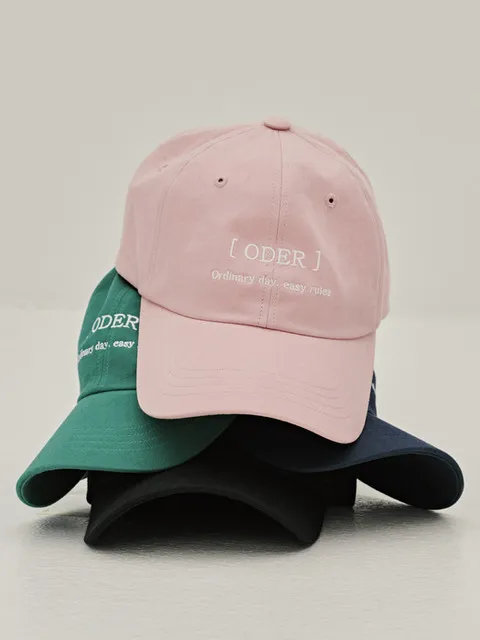 lettering embroidered ball cap-4colors