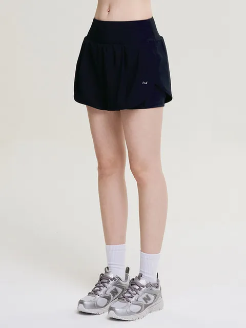 에어쿨링 여성 스포츠 반바지 퍼포먼스 2in1 레깅스 쇼츠 블랙