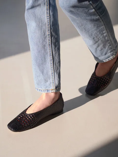 JOY Weaving Loundy Flat - 4color 라운디 위빙 메쉬 플랫슈즈